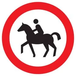 Panneau INTERDIT AUX CAVALIERS NORMASI Taliaplast 727291