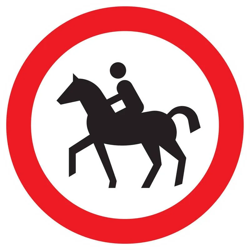 Panneau INTERDIT AUX CAVALIERS D.300mm Taliaplast 722291