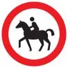 Panneau INTERDIT AUX CAVALIERS D.300mm Taliaplast 722291