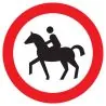 Panneau INTERDIT AUX CAVALIERS D.420mm Taliaplast 723291