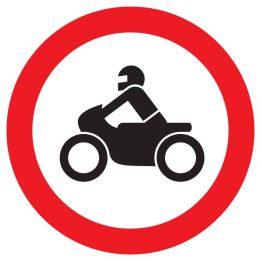 Panneau INTERDIT AUX MOTOS NORMASIGN A Taliaplast 722293