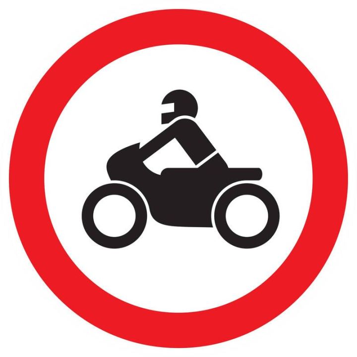 Panneau INTERDIT AUX MOTOS NORMASIGN A Taliaplast 722293
