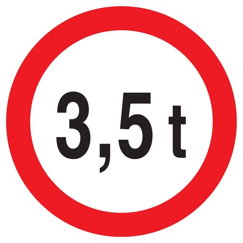 Panneau INTERDIT AU PLUS DE 3.5 TONNES Taliaplast 727283