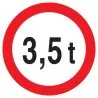 Panneau INTERDIT AU PLUS DE 3.5 TONNES Taliaplast 727283