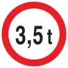 Panneau INTERDIT AU PLUS DE 3.5 TONNES Taliaplast 723283