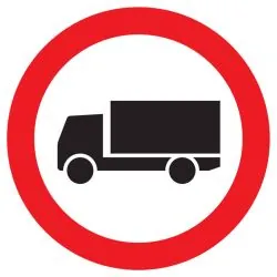 Panneau INTERDIT AUX POIDS LOURDS NORM Taliaplast 723284