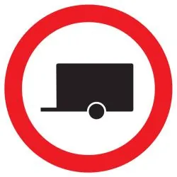 Panneau INTERDIT AUX REMORQUES NORMASI Taliaplast 722295