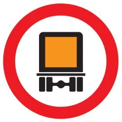 Panneau INTERDIT AUX TRANSPORTS DES MA Taliaplast 724285