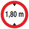 Panneau INTERD.VEHICULE +1.80M DE HAUT Taliaplast 724272