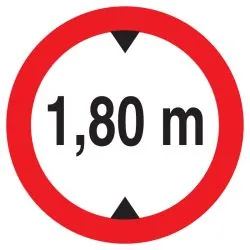 Panneau INTERDIT AUX VEHICULES DE PLUS Taliaplast 722272