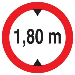 Panneau INTERDIT AUX VEHICULES DE PLUS Taliaplast 723272