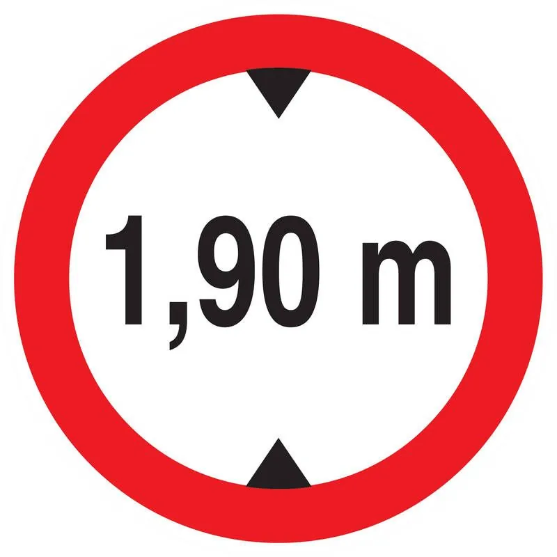 Panneau INTERD.VEHIC.DE +1.90M DE HAUT Taliaplast 727273