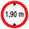Panneau INTERD.VEHIC.DE +1.90M DE HAUT Taliaplast 727273