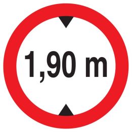 Panneau INTERDIT AUX VEHICULES DE PLUS Taliaplast 723273