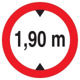 Panneau INTERDIT AUX VEHICULES DE PLUS Taliaplast 723273