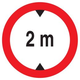 Panneau INTERD.VEHIC.DE +2.00M DE HAUT Taliaplast 722274