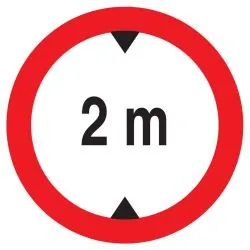 Panneau INTERD.VEHIC.DE +2.00M DE HAUT Taliaplast 722274