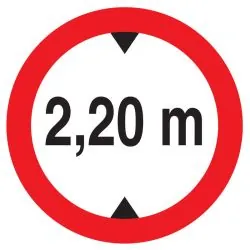 Panneau INTERDIT AUX VEHICULES DE PLUS Taliaplast 724275