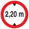 Panneau INTERD.VEHIC.DE +2.20M DE HAUT Taliaplast 722275