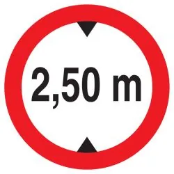 Panneau INTERD.VEHIC.DE +2.50M DE HAUT Taliaplast 727276