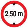 Panneau INTERD.VEHIC.DE +2.50M DE HAUT Taliaplast 727276