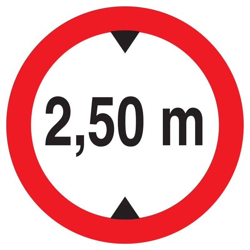 Panneau INTERD.VEHIC.DE +2.50M DE HAUT Taliaplast 722276