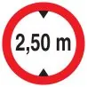 Panneau INTERD.VEHIC.DE +2.50M DE HAUT Taliaplast 722276