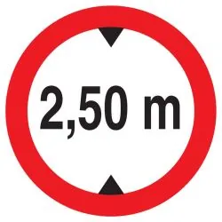 Panneau INTERD.VEHIC.DE +2.50M DE HAUT Taliaplast 723276