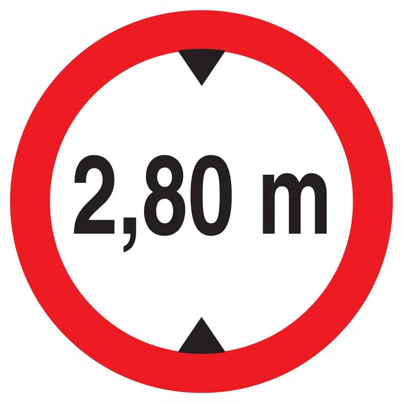 Panneau INTERD.VEHIC.DE +2.80M DE HAUT Taliaplast 722277