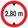Panneau INTERD.VEHIC.DE +2.80M DE HAUT Taliaplast 722277