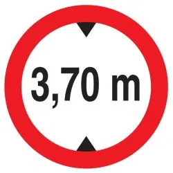 Panneau INTERD.VEHIC.DE +3.70M DE HAUT Taliaplast 724278