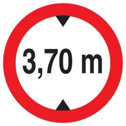 Panneau INTERD.VEHIC.DE +3.70M DE HAUT Taliaplast 723278