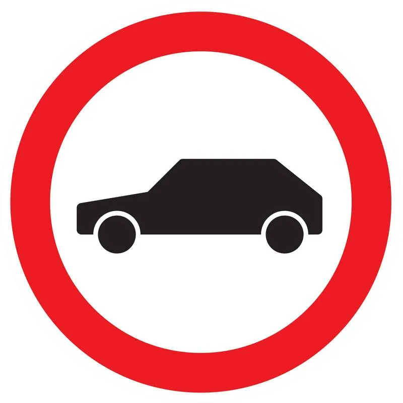 Panneau INTERDIT AUX VEHICULES D.80mm Taliaplast 724297