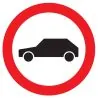 Panneau INTERDIT AUX VEHICULES D.80mm Taliaplast 724297