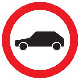 Panneau INTERDIT AUX VEHICULES NORMASI Taliaplast 727297