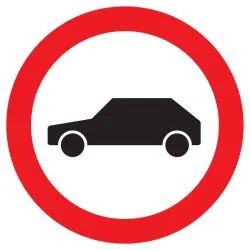 Panneau INTERDIT AUX VEHICULES NORMASI Taliaplast 727297