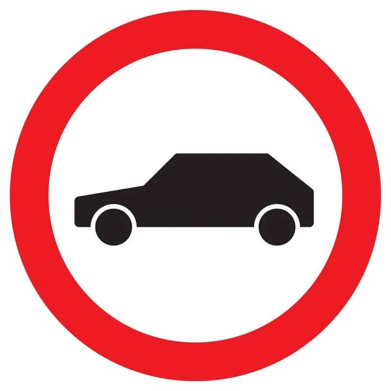 Panneau INTERDIT AUX VEHICULES NORMASI Taliaplast 727297
