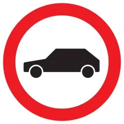 Panneau INTERDIT AUX VEHICULES NORMASI Taliaplast 722297
