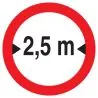 Panneau INTERD.VEHICULE +2.5M DE LARGE Taliaplast 722279