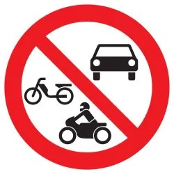 Panneau INTERDIT VEHICULES MOTORISES N Taliaplast 727296
