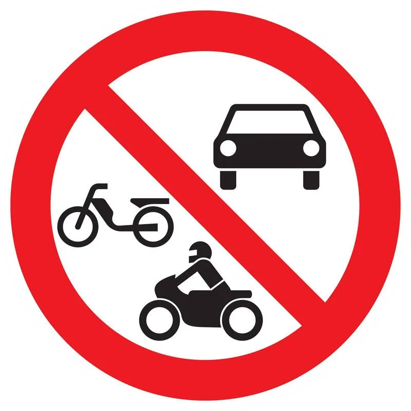 Panneau INTERDIT VEHICULES MOTORISES N Taliaplast 722296