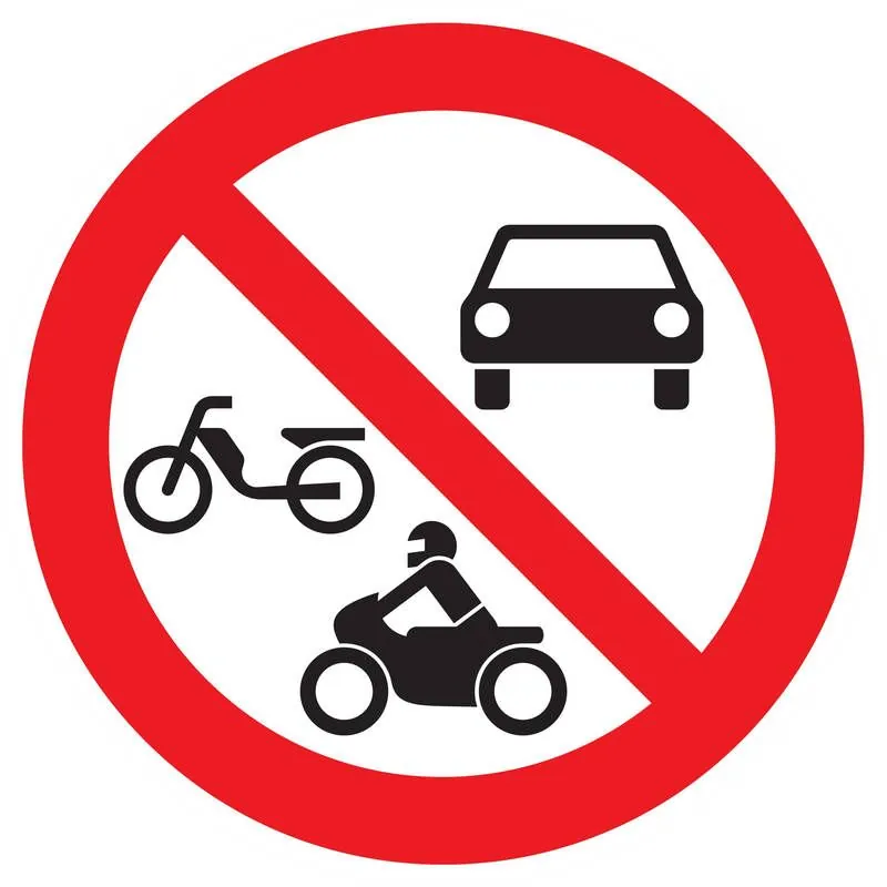 Panneau INTERDIT VEHICULES MOTORISES N Taliaplast 723296