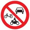 Panneau INTERDIT VEHICULES MOTORISES N Taliaplast 723296
