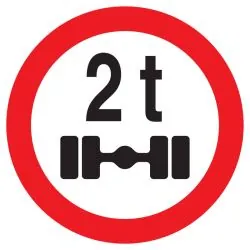 Panneau INTERDIT VEHICULES PESANT S/UN Taliaplast 722288