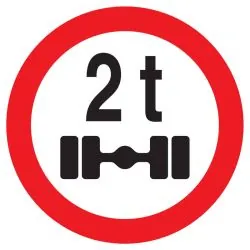 Panneau INTERDIT VEHICULES PESANT S/UN Taliaplast 723288