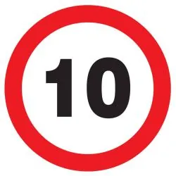 Panneau INTERDIT DE ROULER A +10 KM/H Taliaplast 724260
