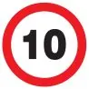 Panneau INTERDIT DE ROULER A +10 KM/H Taliaplast 724260