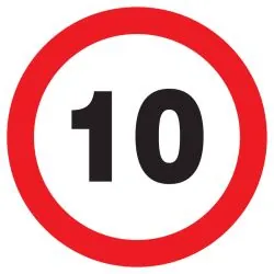 Panneau INTERDIT DE ROULER A +10 KM/H Taliaplast 722260