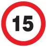 Panneau INTERDIT DE ROULER A +15 KM/H Taliaplast 724261
