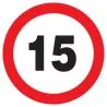 Panneau INTERDIT DE ROULER A +15 KM/H Taliaplast 727261